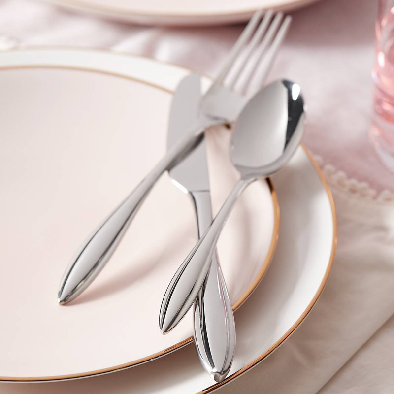 Lenox Sculpt Stainless Steel Flatware Set Service for 12 & Reviews
